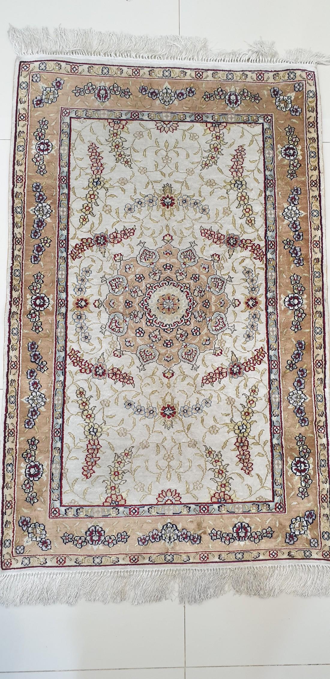 Persian Qum Silk Carpet All Silk Medallion Design (1 of 9)