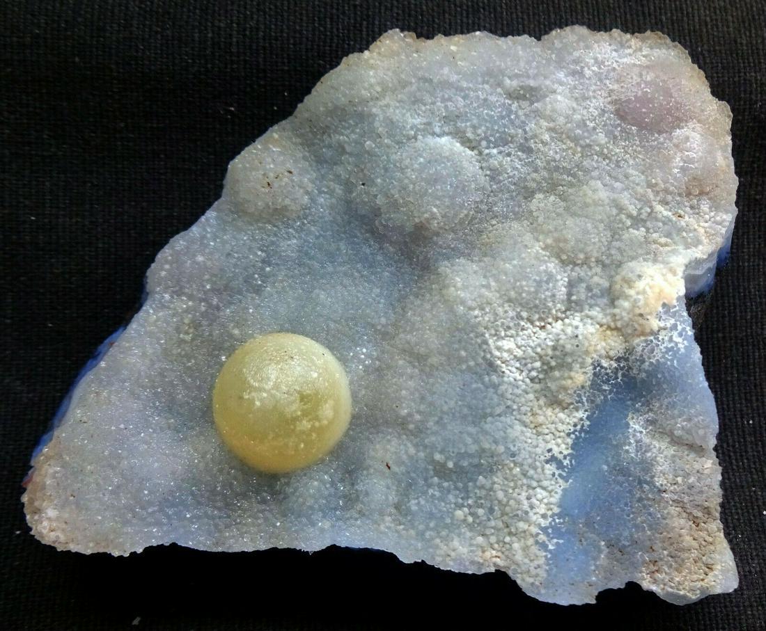 STUNNING FLUORITE BALL ON CHALCEDONY MATRIX SPECIMEN (1 of 4)