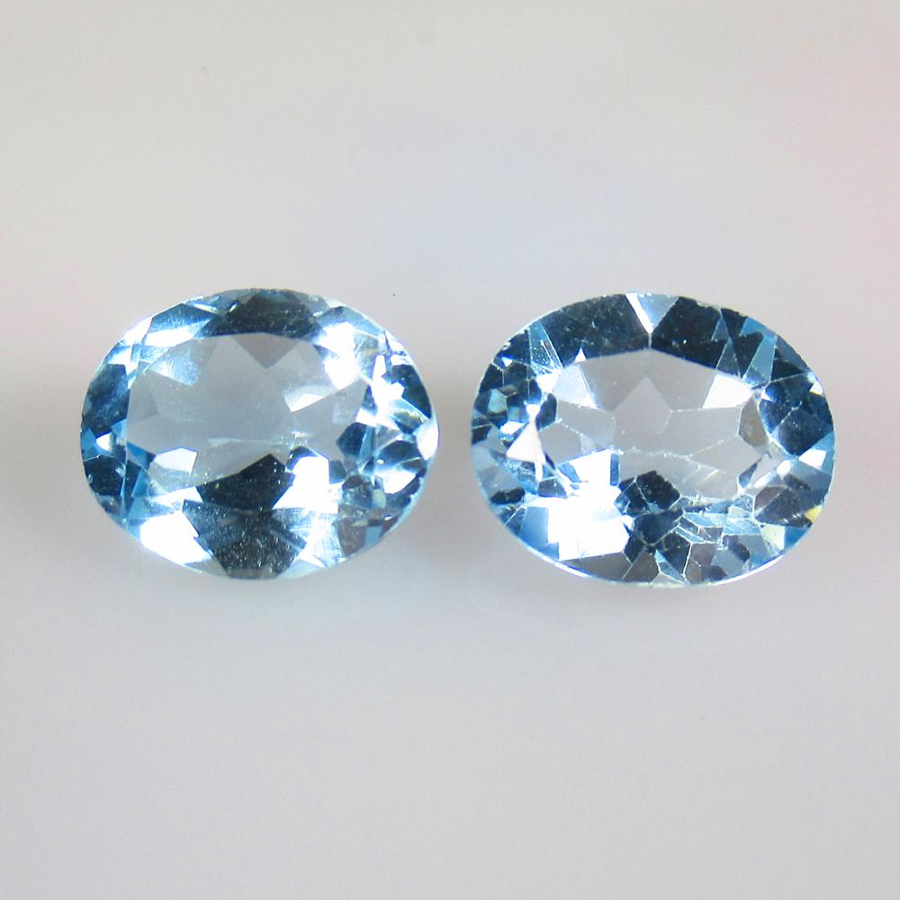10.59 Ctw Natural Blue Topaz Oval pair (1 of 2)