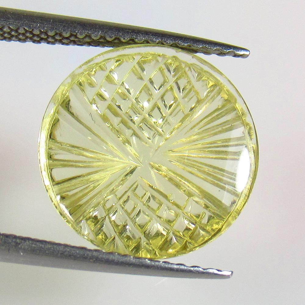 5.72 Ctw Natural Lemon Quartz Carving: No Reserve! Title: 5.72 Ctw Natural Lemon Quartz Carving Stone Clarity: VVS Gemstones: Lemon Quartz Carat Weights: 5.72 Size/Dimensions: 12.70 x 5.70 mm Additional Information: Good Luster / Top Class