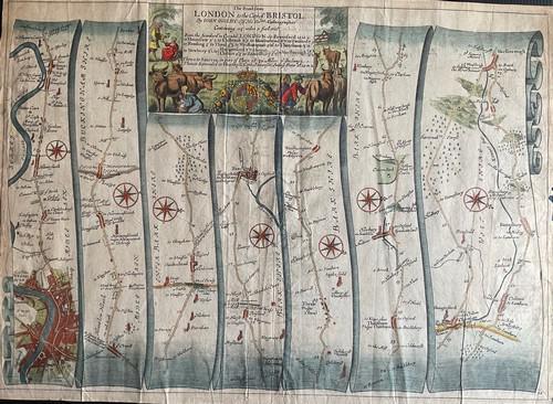 London to Bristol road map by Ogilby (1 of 4)
