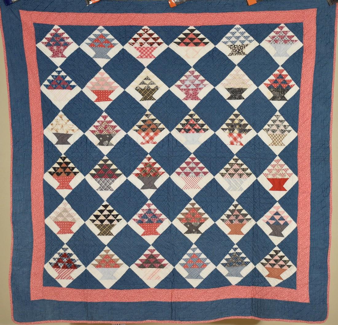 1880's Basket of Chips Quilt (1 of 10)