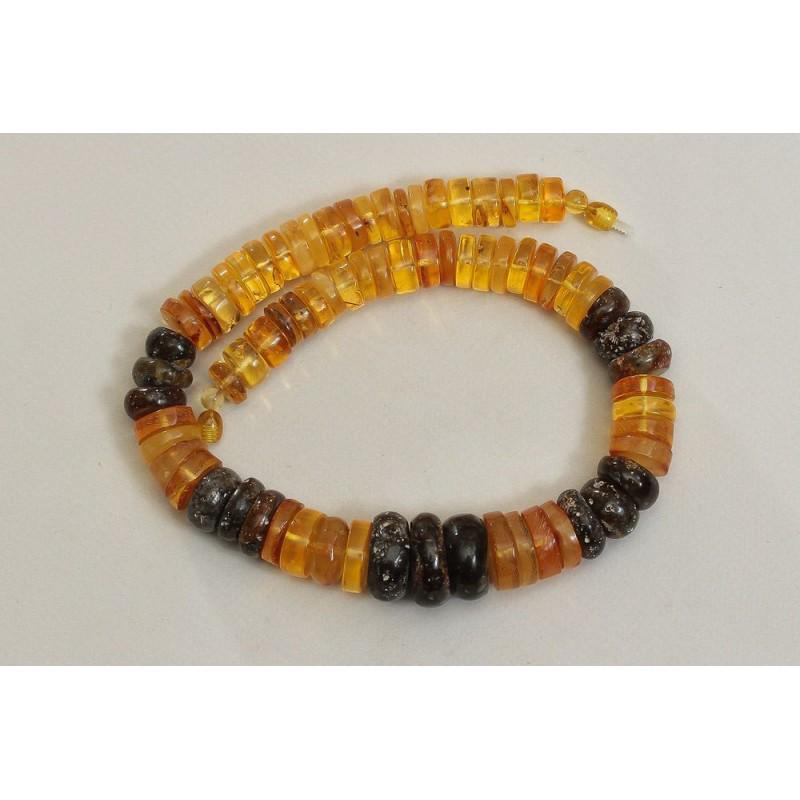 83g Baltic amber vintage necklace yellow black (1 of 20)