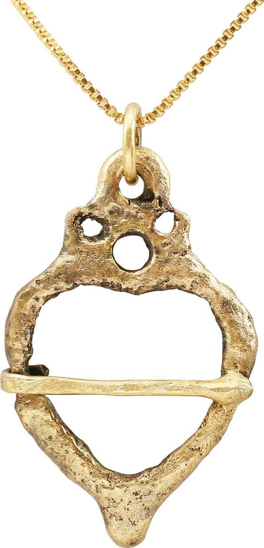 EXTRAORDINARY VIKING HEART PENDANT NECKLACE, 9th-10th (1 of 3)