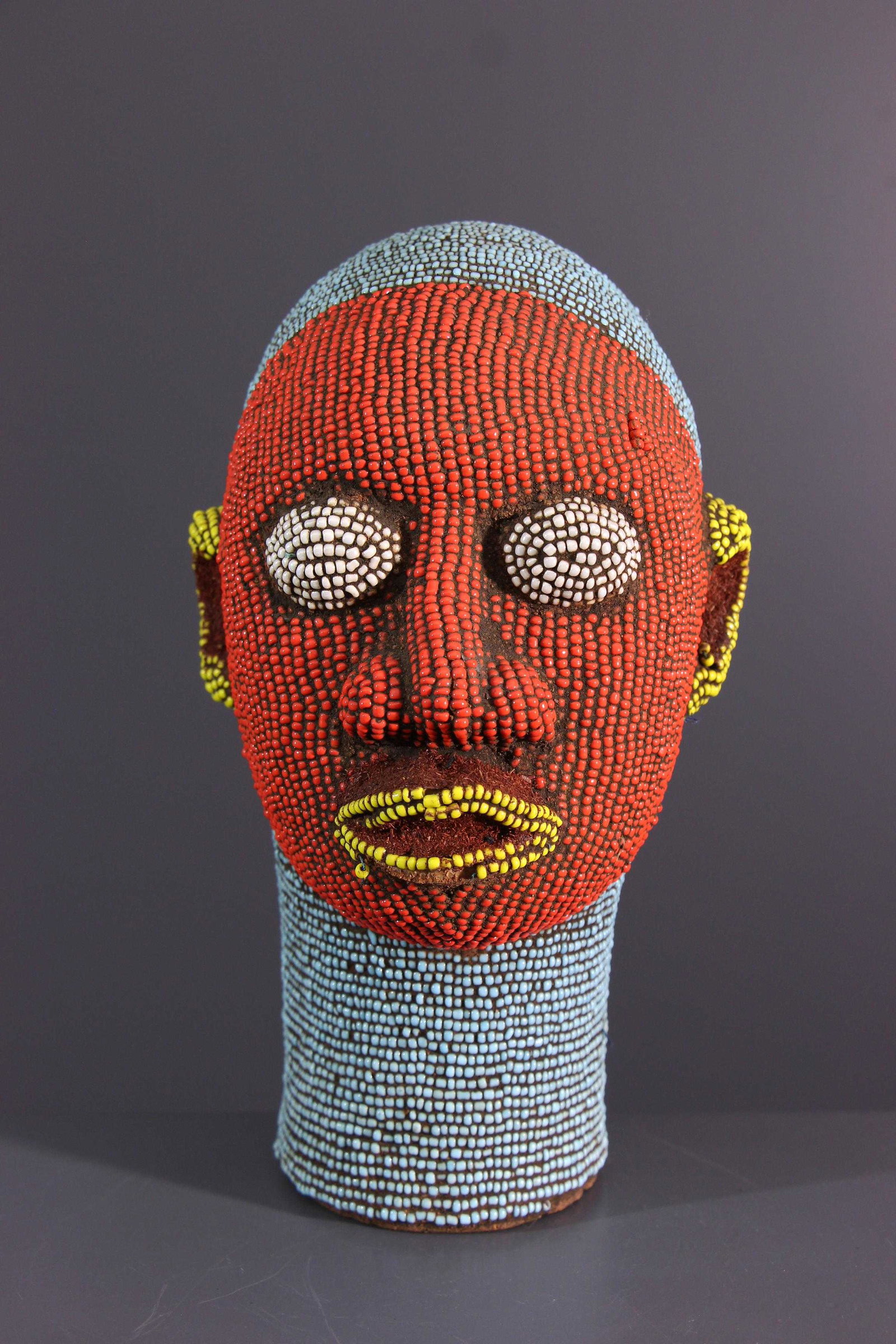 Yoruba Pearl head in terracotta - Cameroon - African (1 of 11)