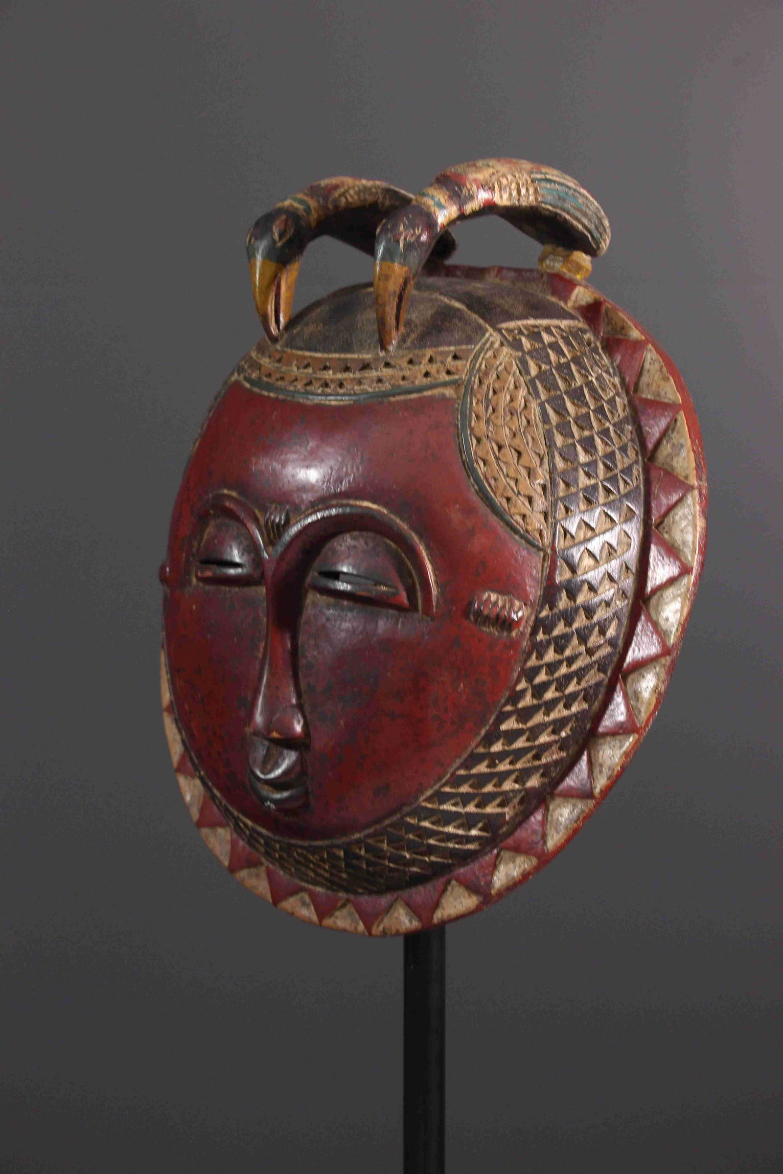 Baule "moon" mask - Ivory Coast - African Art Tribal (1 of 11)