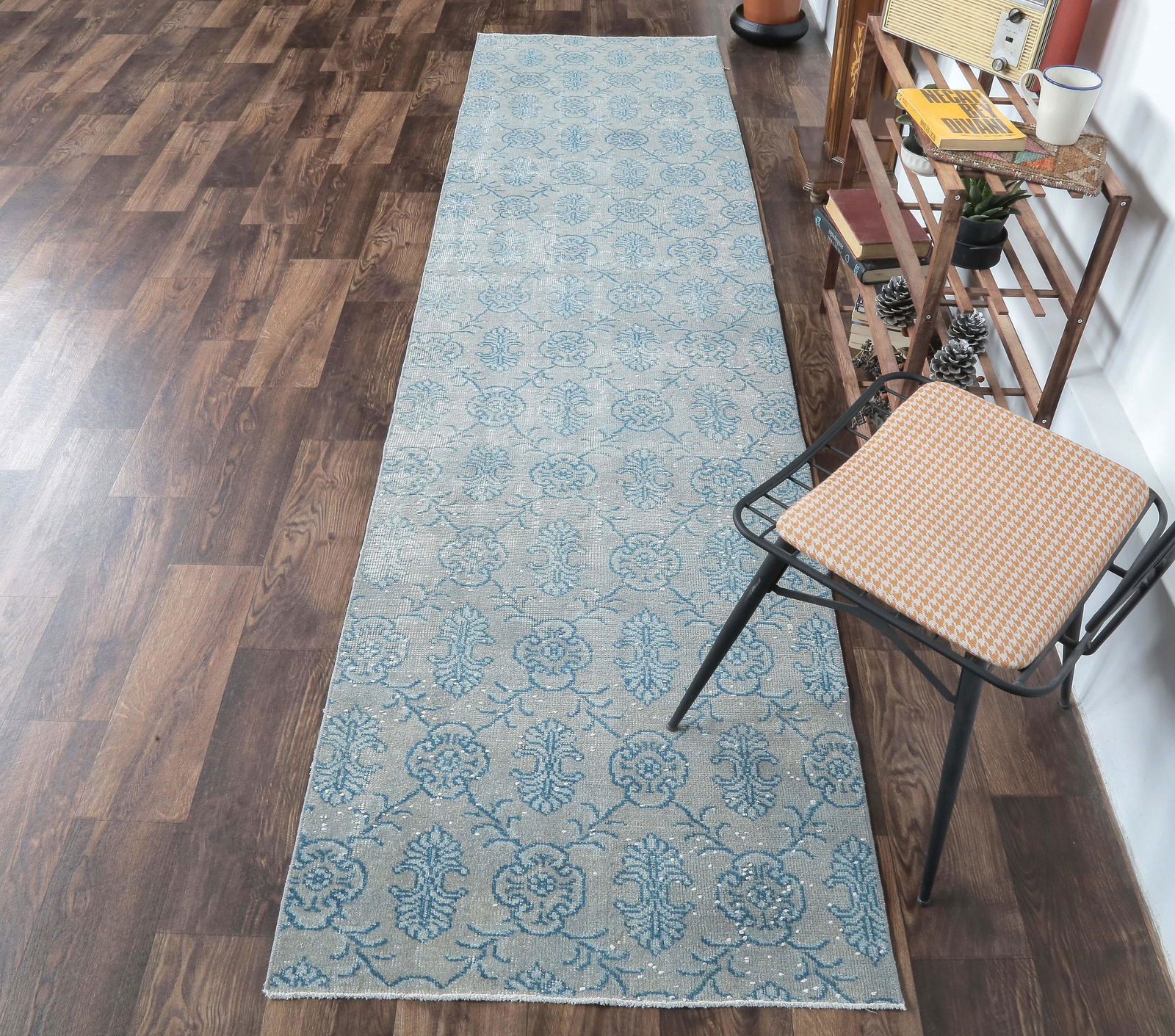 3x11 Vintage Turkish Runner, Oushak Handmade Wool Rug, (1 of 7)