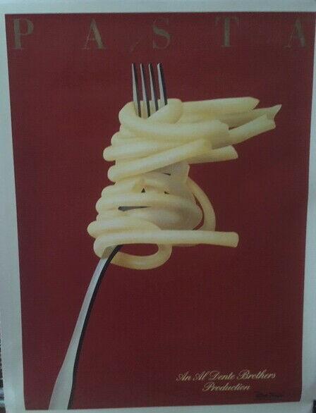 Original Vintage Razzia Pasta Poster Linen Backed (1 of 4)