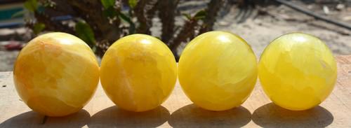 840 Grams Full Lemon Calcite Spheres (1 of 5)