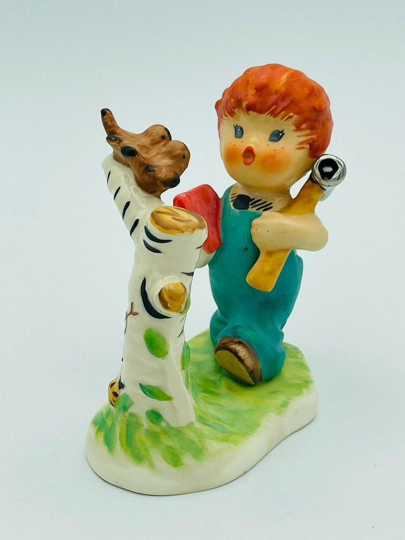 Vintage Goebel Redhead Boy With Hammer BYJ: Vintage Goebel Redhead Boy With Hammer BYJ. Reserve: $35.00 Shipping: Domestic: Flat-rate of $20.00 to anywhere within the contiguous U.S. International: Foreign shipping rates are determined by desti