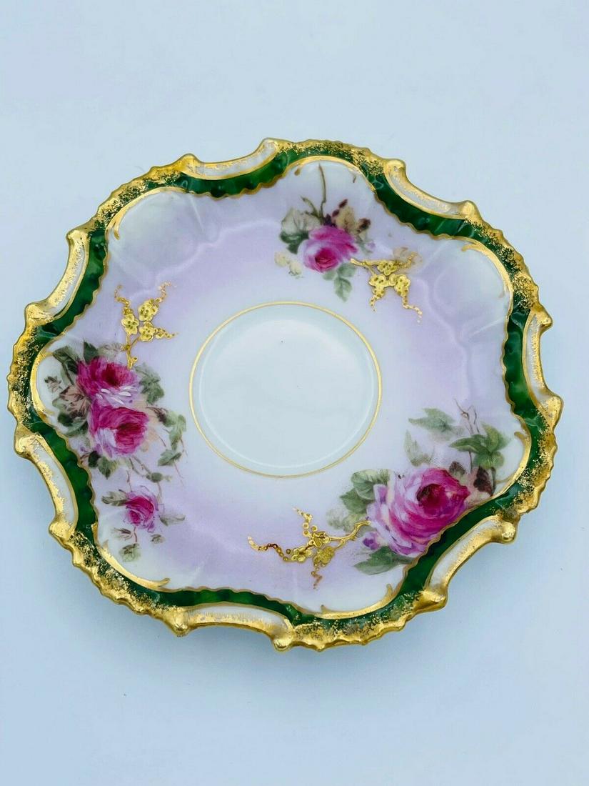 Antique Limoges Plate ca. 1889: Antique Limoges Plate ca. 1889. Reserve: $45.00 Shipping: Domestic: Flat-rate of $20.00 to anywhere within the contiguous U.S. International: Foreign shipping rates are determined by destination. Comb