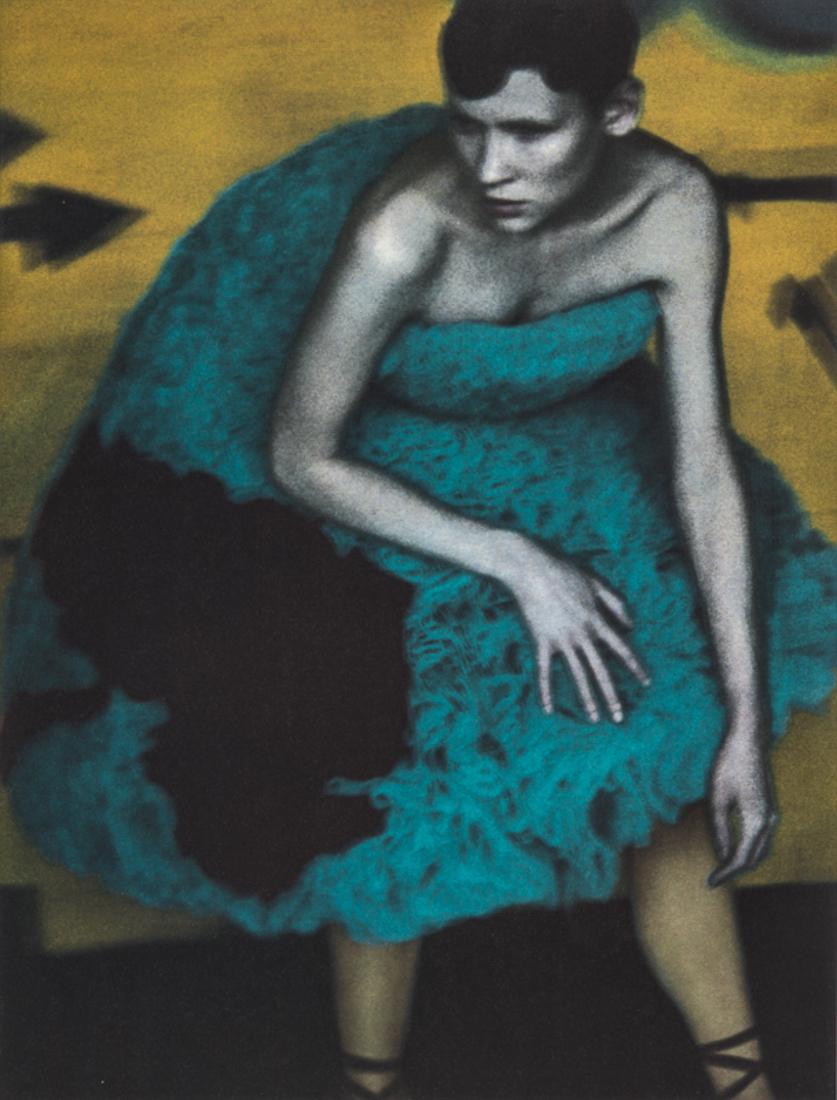 SARAH MOON - Sveta for "Hussein Chalayan," 2000: Artist: Sarah Moon Title: Sveta for "Hussein Chalayan," 2000 Medium: Photo Litho, 2001, Italy Dimensions: 7.45x9.8" Description: Heat Wax Mounted on 11x14" Conservation Board Artist Bio: Sarah Moon (1