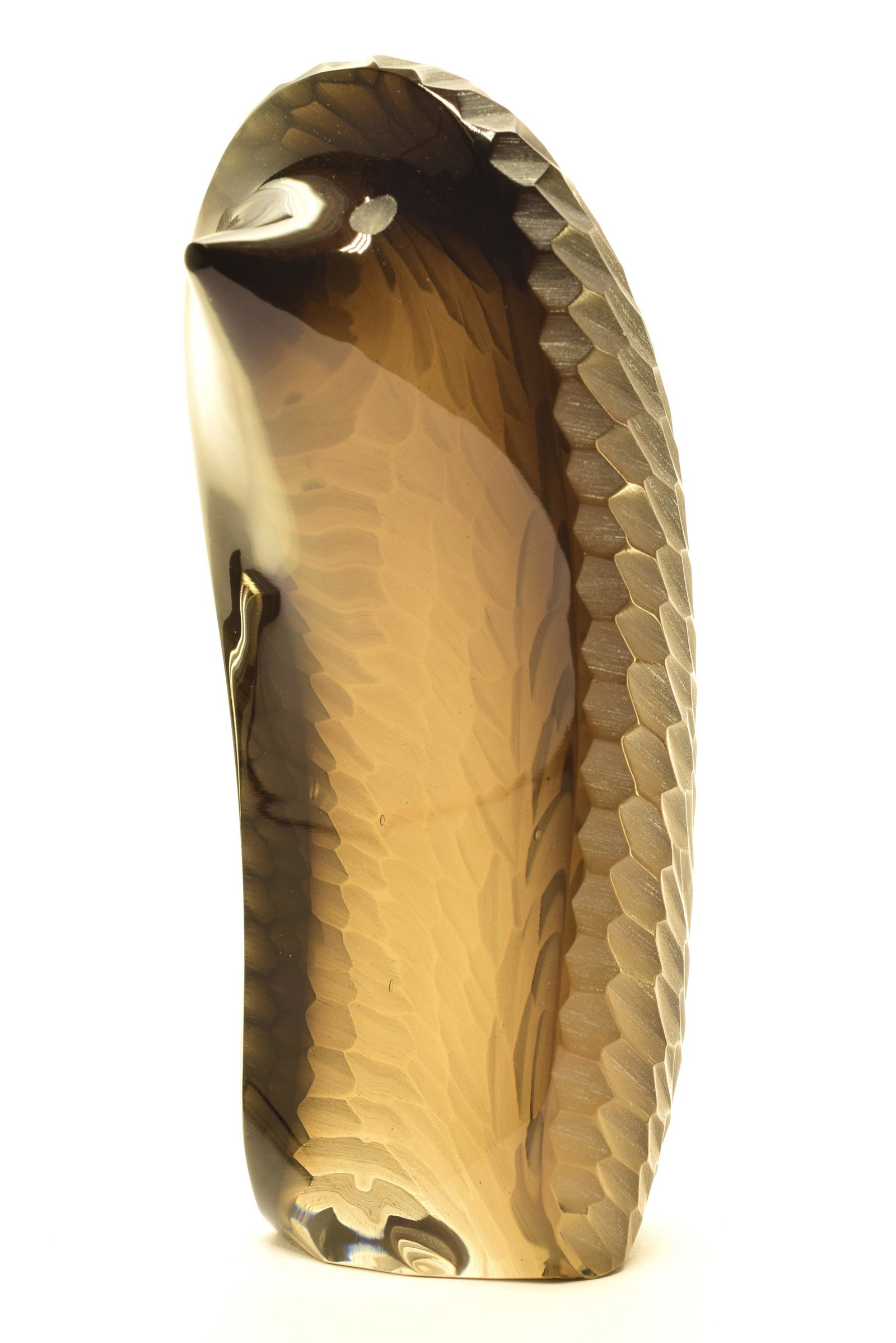 Josef Rosinen & Stanislav Honzik ( Exbor ) - Curly: Title: Josef Rosinen & Stanislav Honzik ( Exbor ) - Curly Maker: Josef Rosinen & Stanislav Honzik ( Exbor glass ) Origin: Cecoslovacchia Date/Period: 1960 Material: glass Size: 16 x 6,5 cm 900 grams A