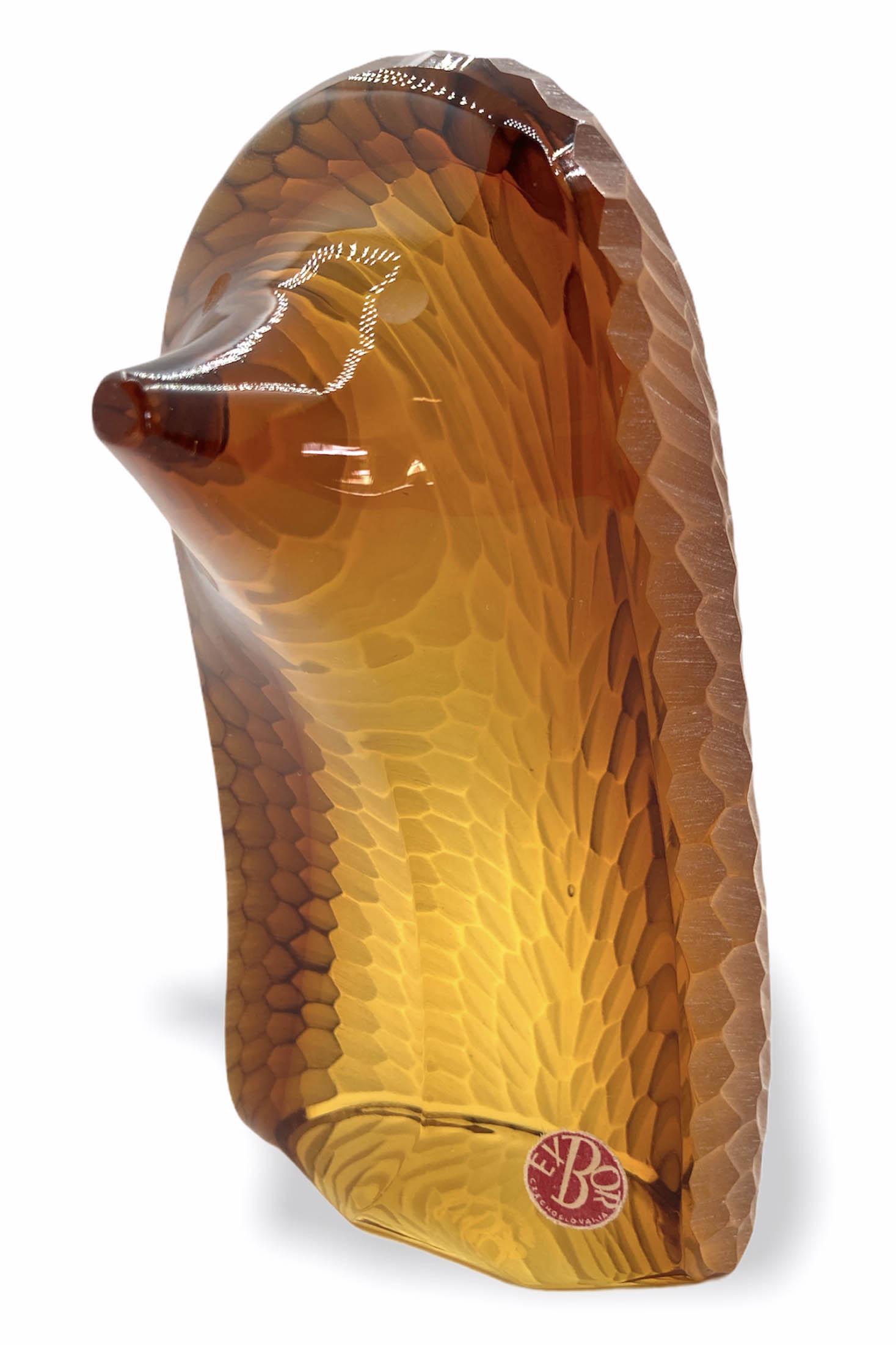 Josef Rosinen & Stanislav Honzik ( Exbor ) - Curly: Title: Josef Rosinen & Stanislav Honzik ( Exbor ) - Curly Maker: Josef Rosinen & Stanislav Honzik ( Exbor glass ) Origin: Cecoslovacchia Date/Period: 1960 Material: glass Size: 16,5 x 8 cm 1250 grams