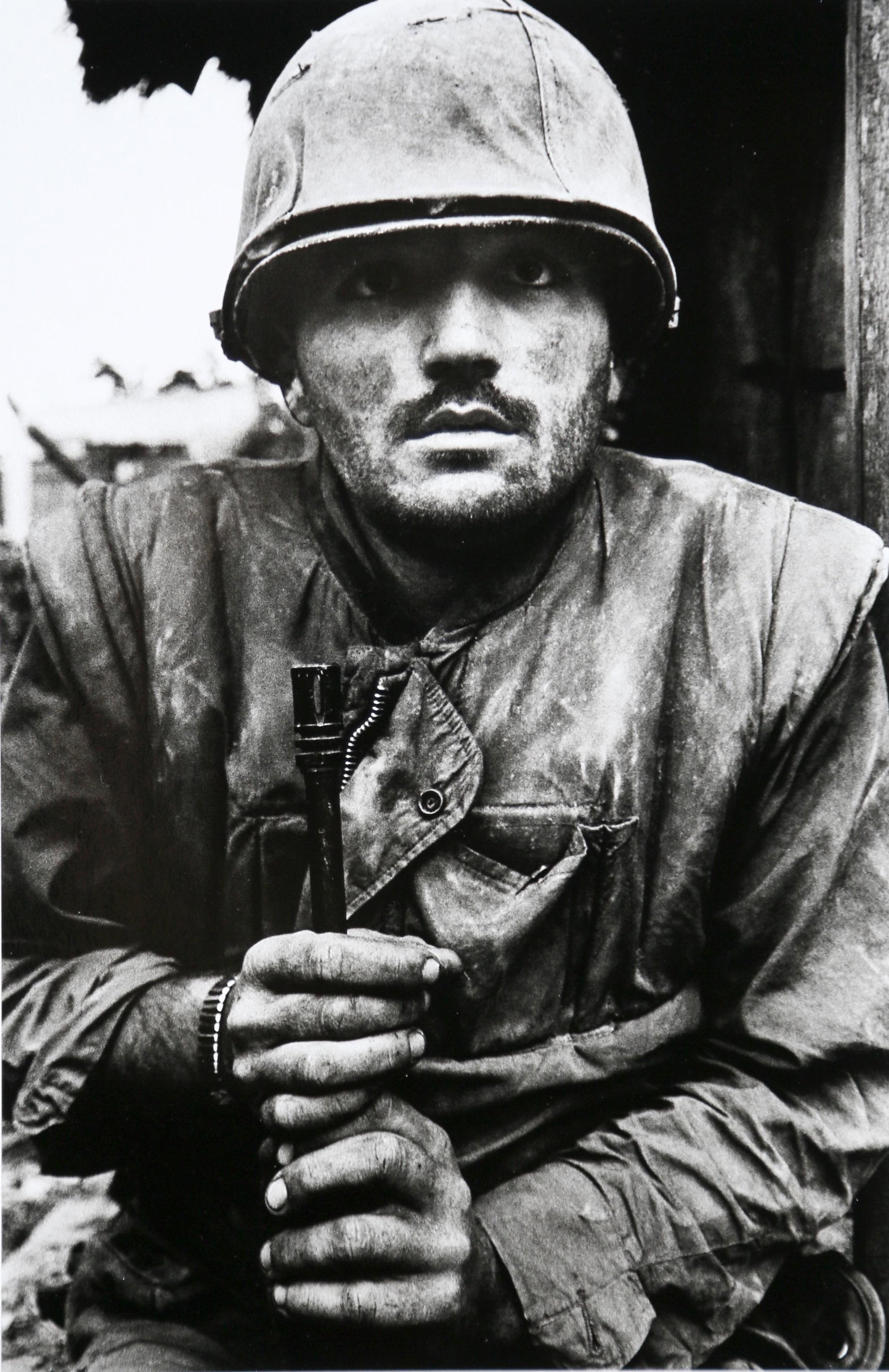 Don McCullin: Shell-shocked US Marine, The Battle of: Artist: Don McCullin Title: Shell-shocked US Marine, The Battle of Hue, 1968 Date Printed: 2008 Medium: High Quality Photo Print with Copyright Don McCullin/Contact Press Images/ Grazia Neri Origin: P