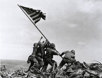 Joe Rosenthal: Raising the Flag on Iwo Jima, 1945: Artist: Joe Rosenthal Title: Raising the Flag on Iwo Jima, 1945 Date Printed: 2008 Medium: High Quality Photo Print with Copyright Joe Rosenthal/Ap Photo Origin: Printed in Italy / Corriere della Sera