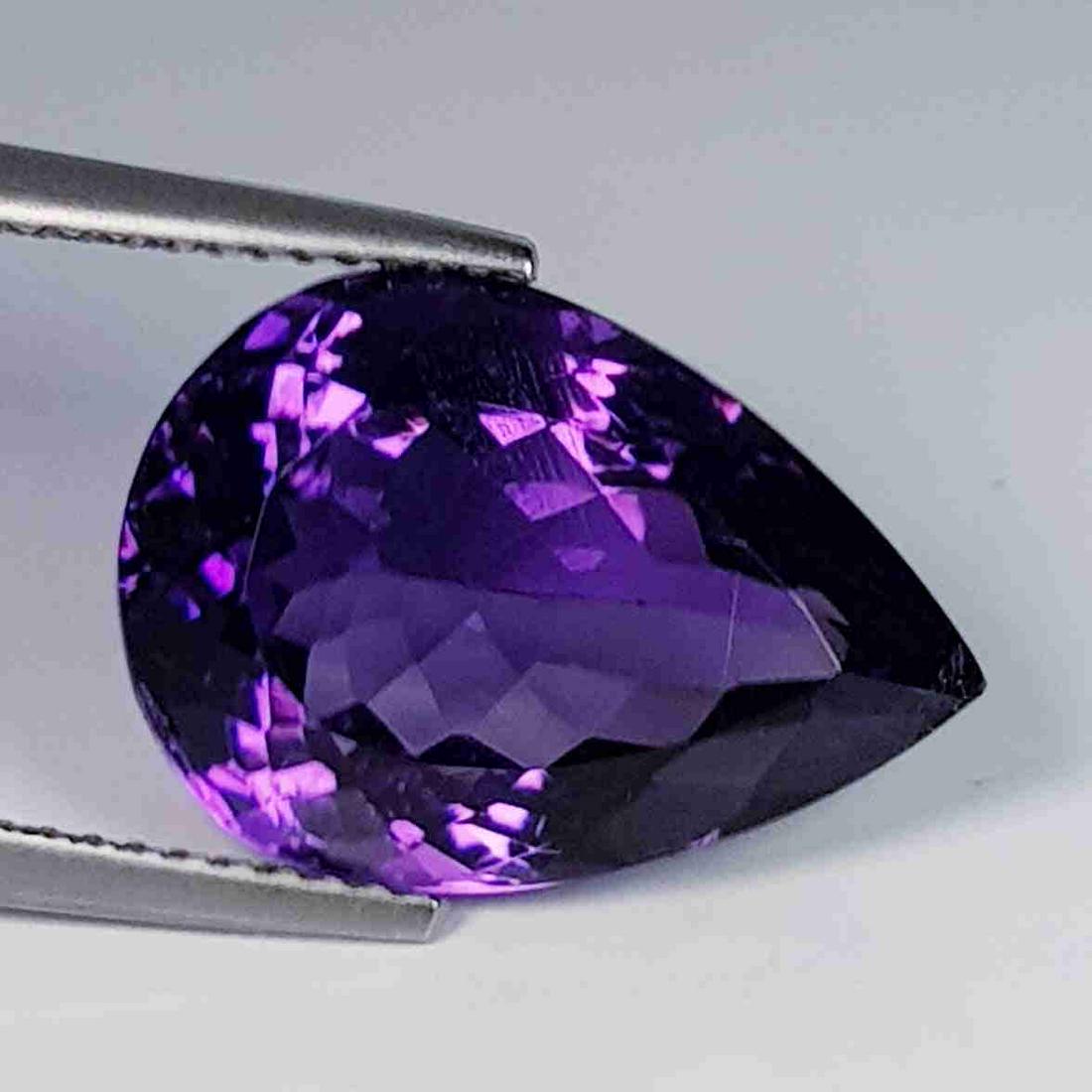 Natural Amethyst Pear Cut 10.09 Ct (1 of 5)