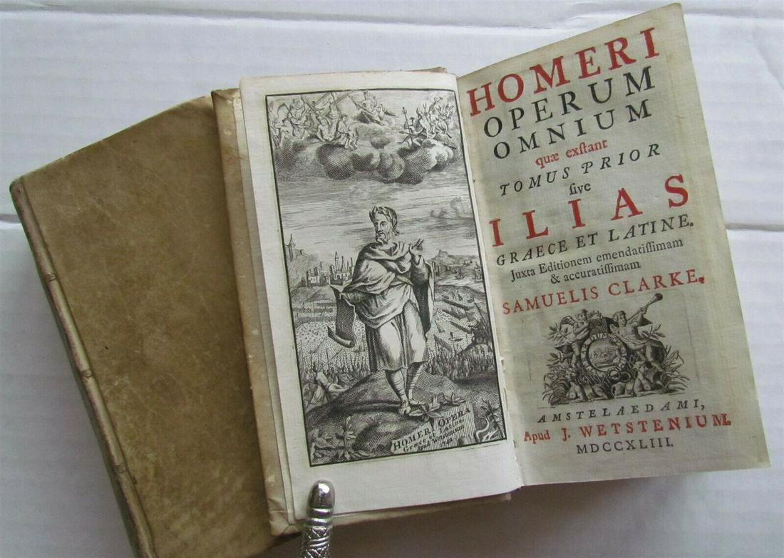 1707 & 1743 2 Volumes HOMER ILIAD & ODYSSEY ILLUSTRATED (1 of 12)