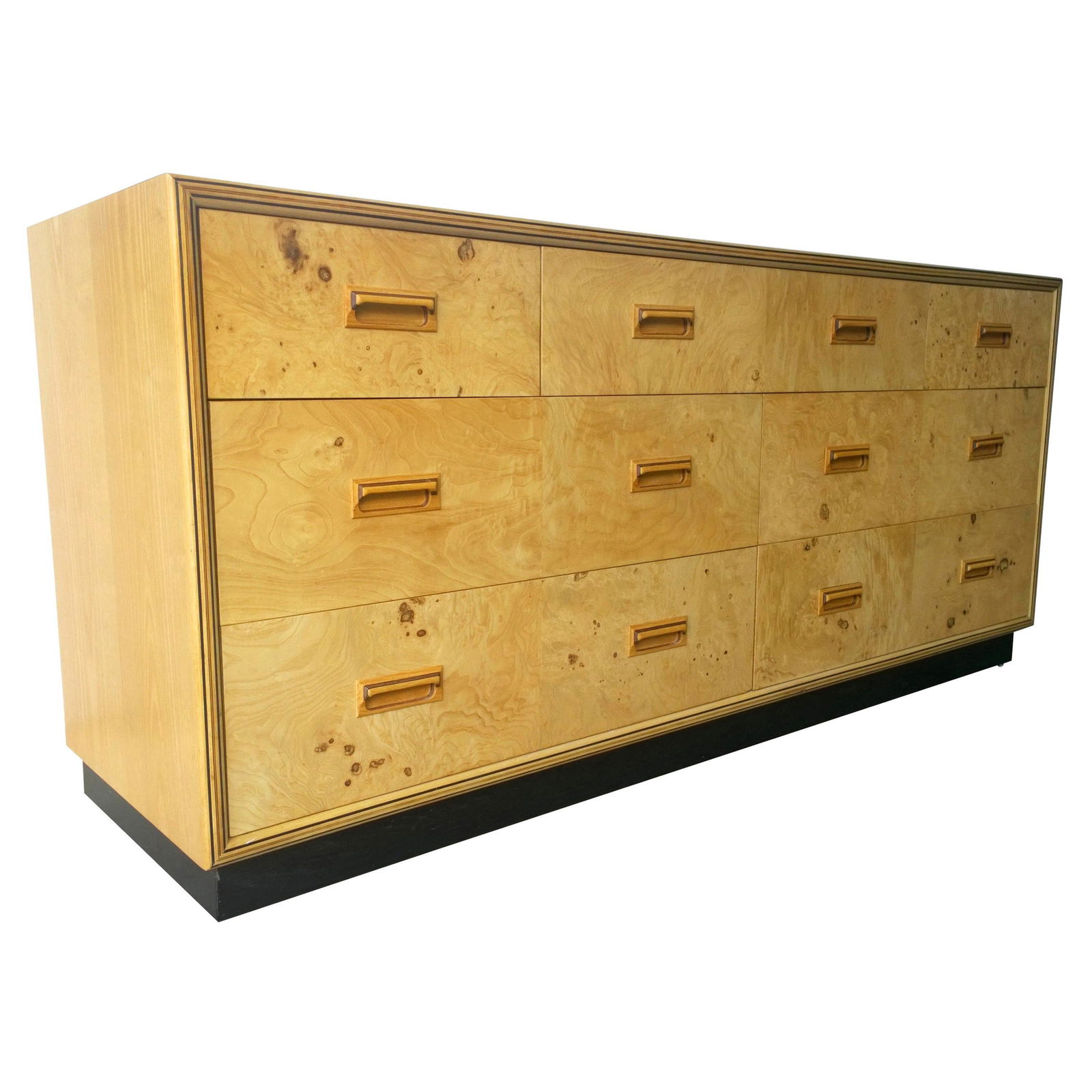 Henredon Dresser with an Oak Case, Burl Olive Drawers (1 of 20)