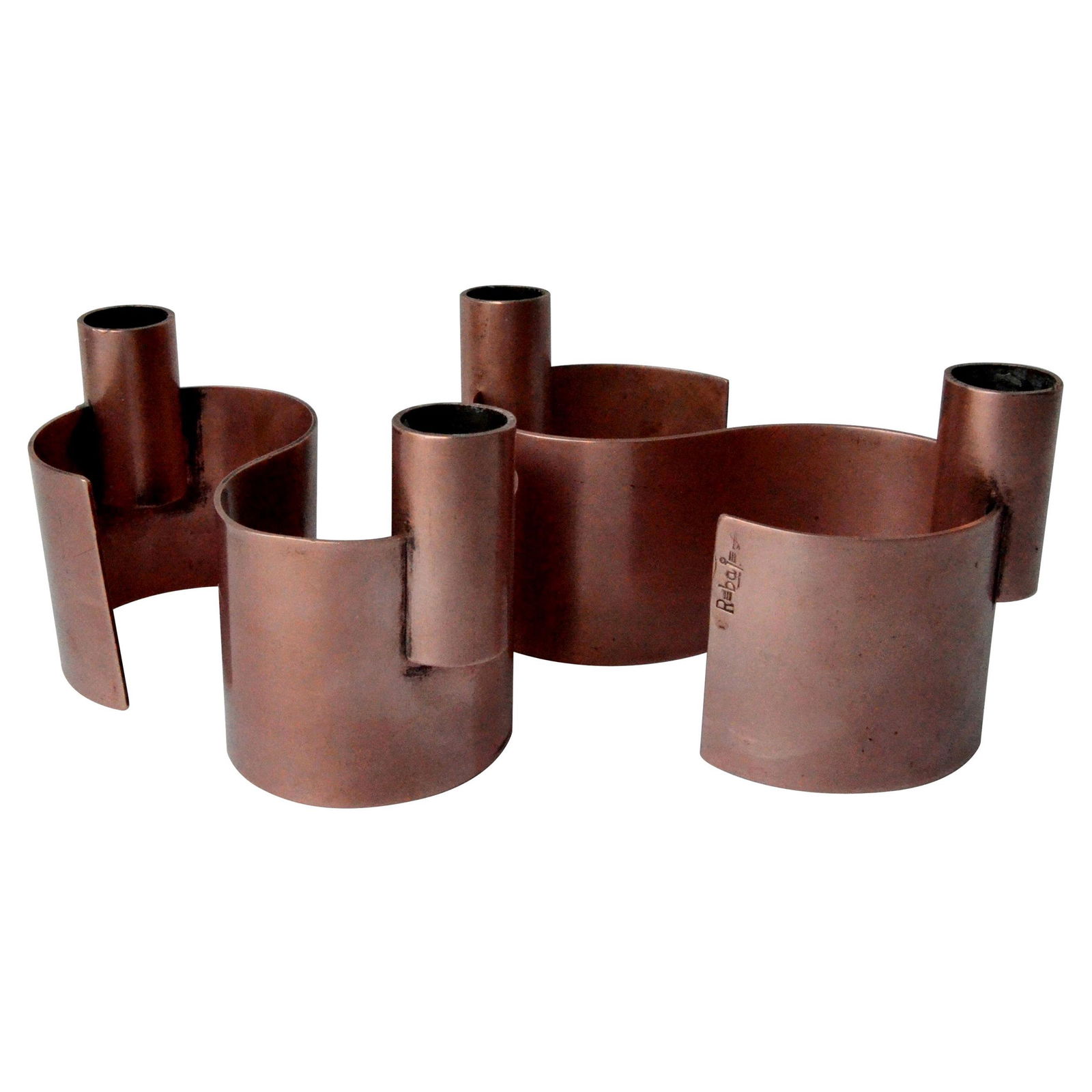 Pair of S-Form with 2 Candelabras Each Rebajes Copper (1 of 20)