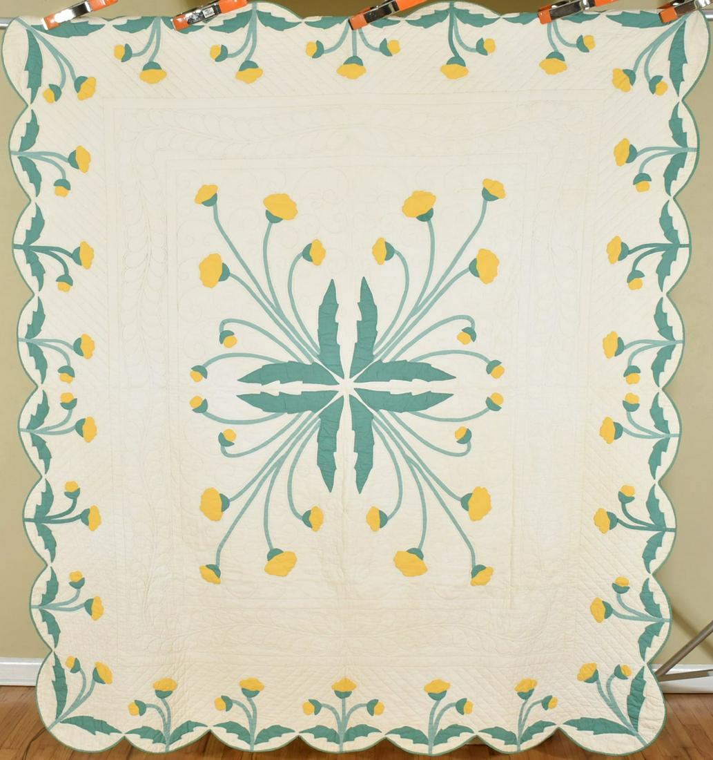 Well Quilted 30's Poppy Applique Quilt (1 of 9)