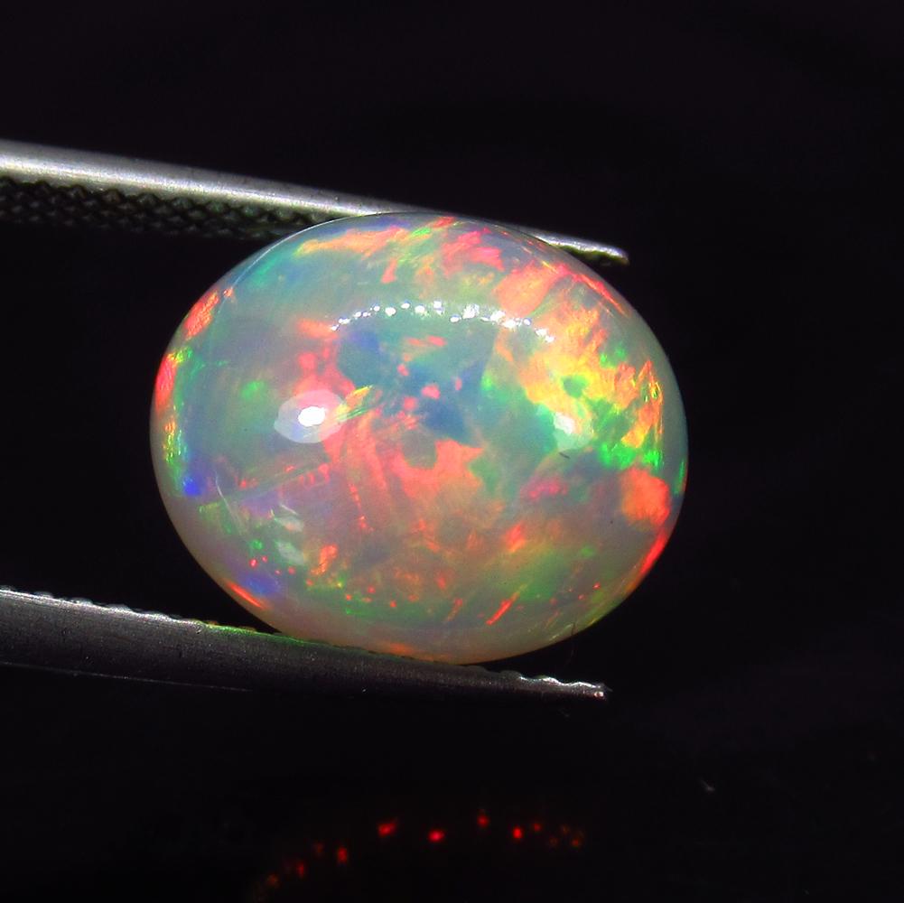 5.75 Ctw Natural Ethiopian Multicolor Opal Oval Cab (1 of 3)