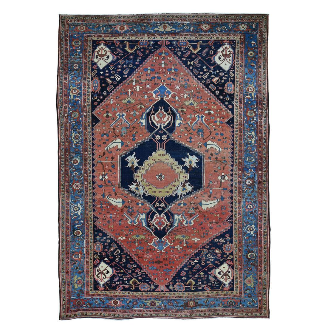 Red Antique Persian Bakshaish Good Condition Clean Pure: Title: Red Antique Persian Bakshaish Good Condition Clean Pure Wool Rug Country: IRAN (Islamic Republic of Iran) year:1980 Materials: Wool, Cotton Size/Format: Exact Size : 9'5" x 14'10" Description:T