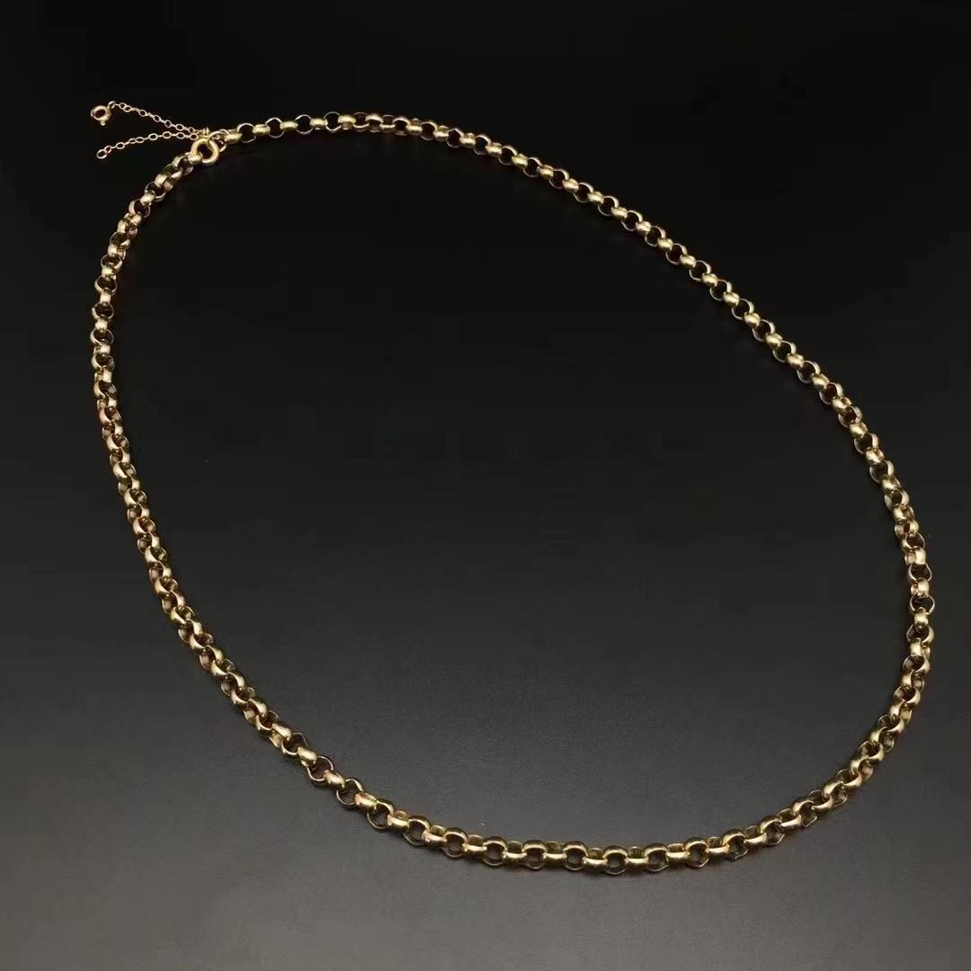 British antique 9K gold necklace: Title: British antique 9K gold necklace Materials: 9K Gold Description: The antique 9 gold necklaceWeight: 27.4 gram Jinbiao stamp: 375 Appearance in good condition, do manual work is delicate, take s
