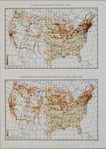 1900 US Census Map of Irish in the US -- Density of (1 of 1)