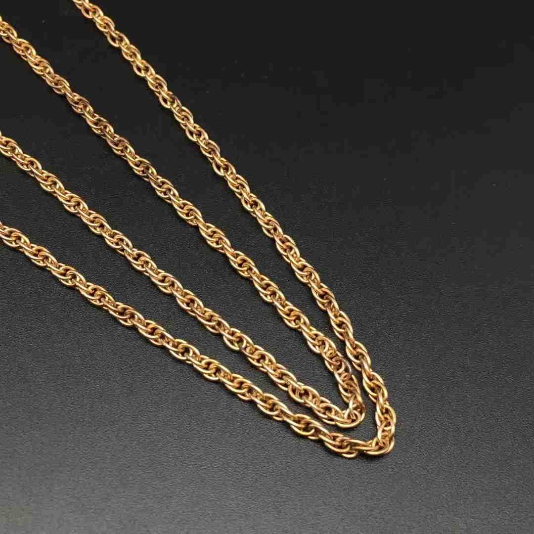 British Antique 9K Gold Necklace: Title: British Antique 9K Gold Necklace Metal Purity: 9K Gold Description: The antique 9 k gold necklaceWeight: 6.9 gJinbiao stamp: 375Appearance in good condition, do manual work is delicate, wear ma