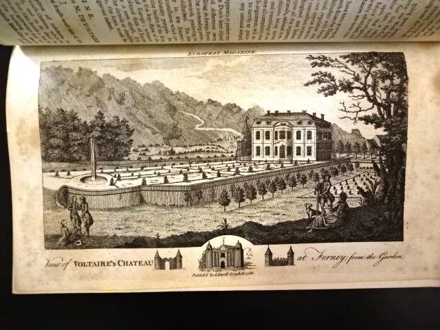 1786 European Magazine Engravings: The May 1786 issue of "The European Magazine and London Review", printed at London for J. Sewell and J. Debrett. 80 pages and three engravings including one of William Eden, another of Voltaire's Chat