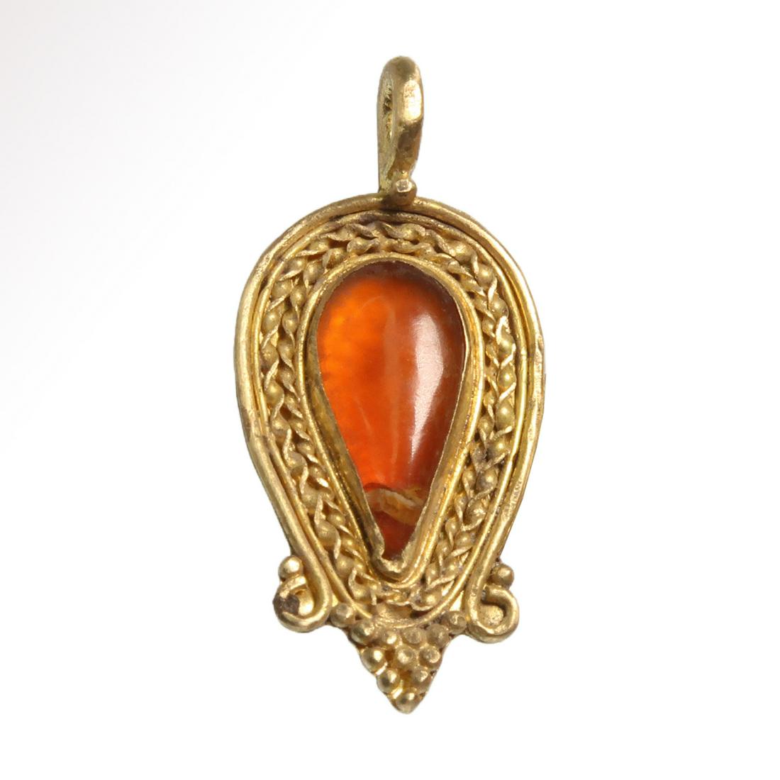 Roman Gold and Cornelian Pendant, c. 2nd Century A.D. (1 of 6)