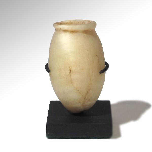 Egyptian Alabaster Cosmetic Vessel, New Kingdom, c 1500 (1 of 5)