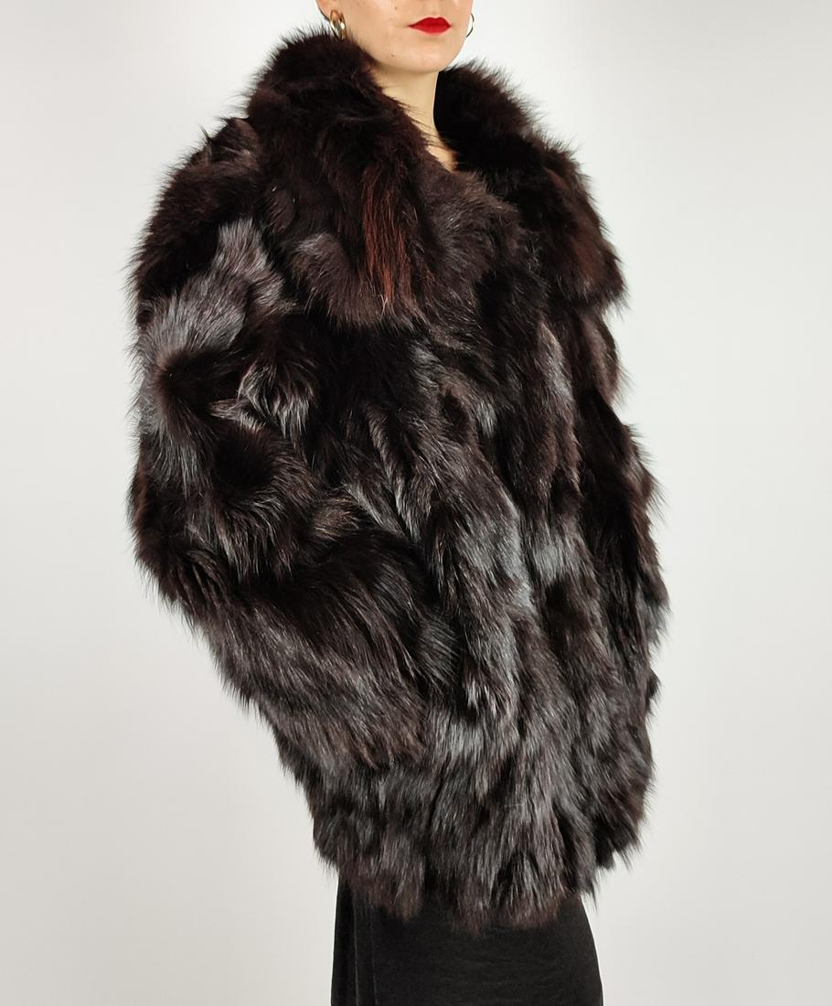 BROWN FOX FUR COAT - US 26 - EU 3 XL (1 of 11)