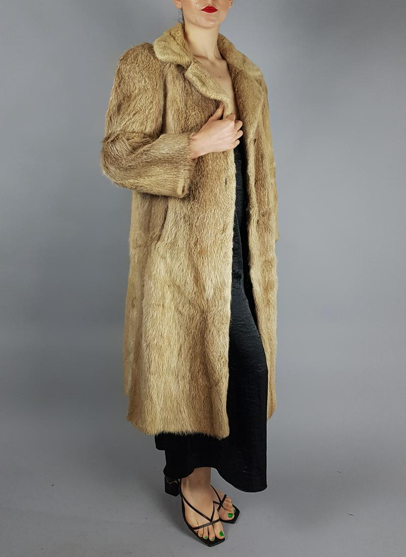 BEIGE NUTRIA FUR COAT - US 8 - EU S (1 of 9)