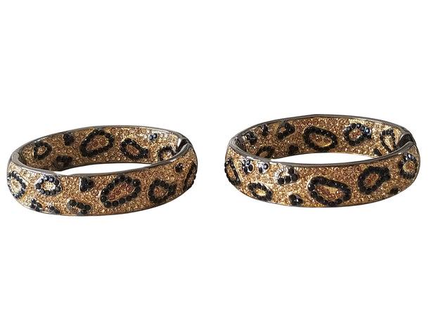 Joan Boyce Swarovski Crytal Leopard Pierced Earrings (1 of 4)