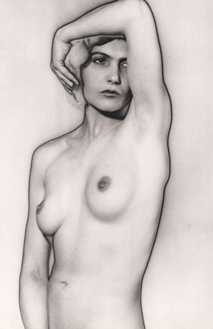 MAN RAY - Solarized Nude: Artist: MAN RAY Print Title: Solarized Nude Medium: Duotone Photoengraving Printed Printed 1980’s in Germany Image size (inches) approx. 11 x 8” Man Ray was an American visual artist who s
