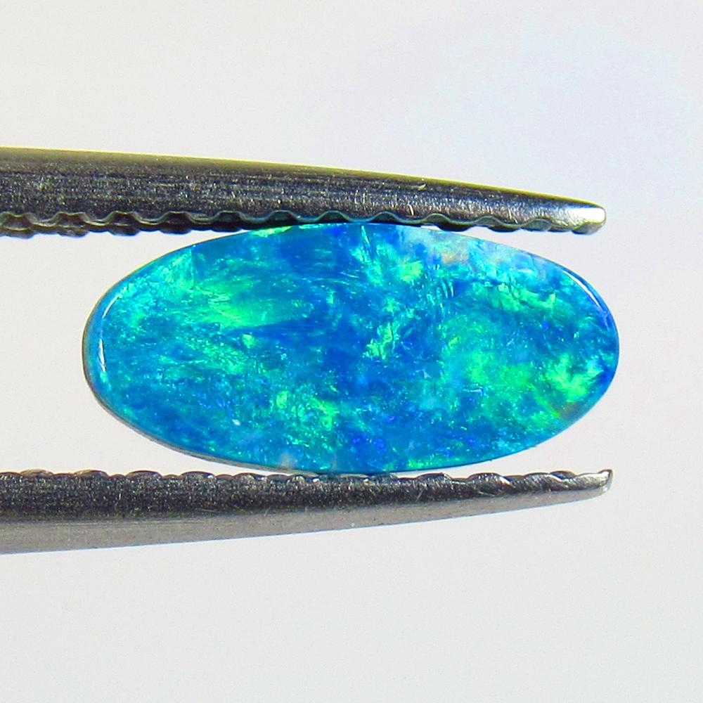 0.93 Ct Natural Australian Doublet Opal Oval Cabochon (1 of 2)