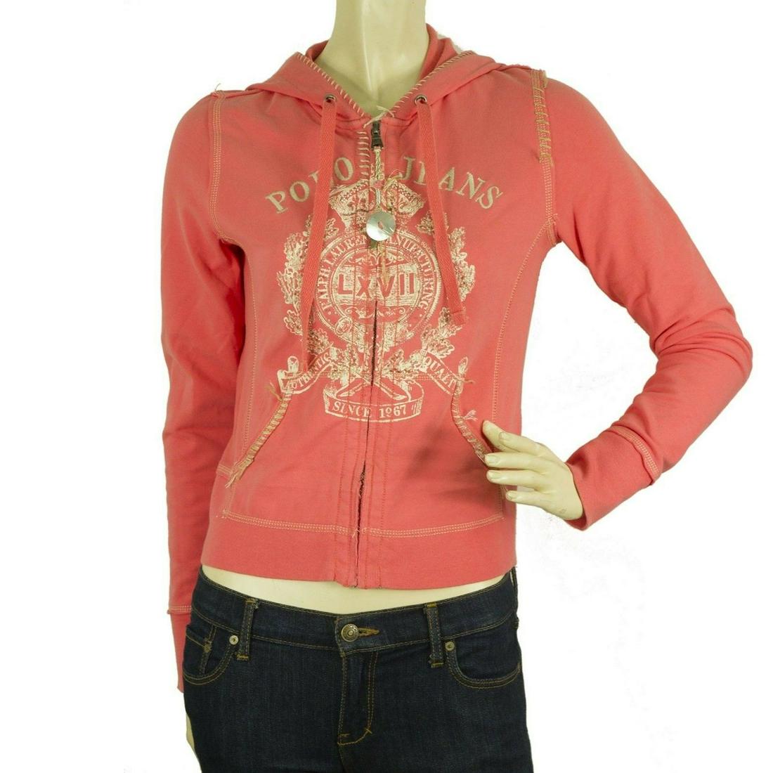 Polo Jeans Ralph Lauren Pink Logo Short Hooded Jacket (1 of 10)