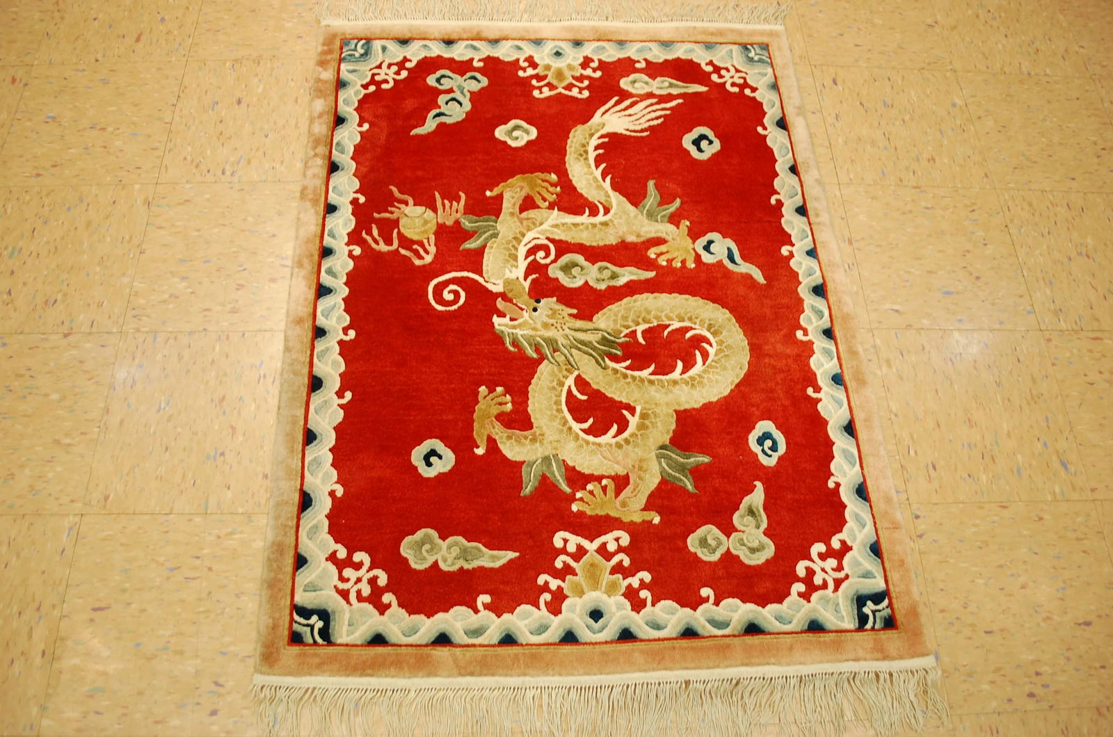 c1960s ANTIQUE ART DECO WALTER NICHOLS CHINESE100% SILK (1 of 12)