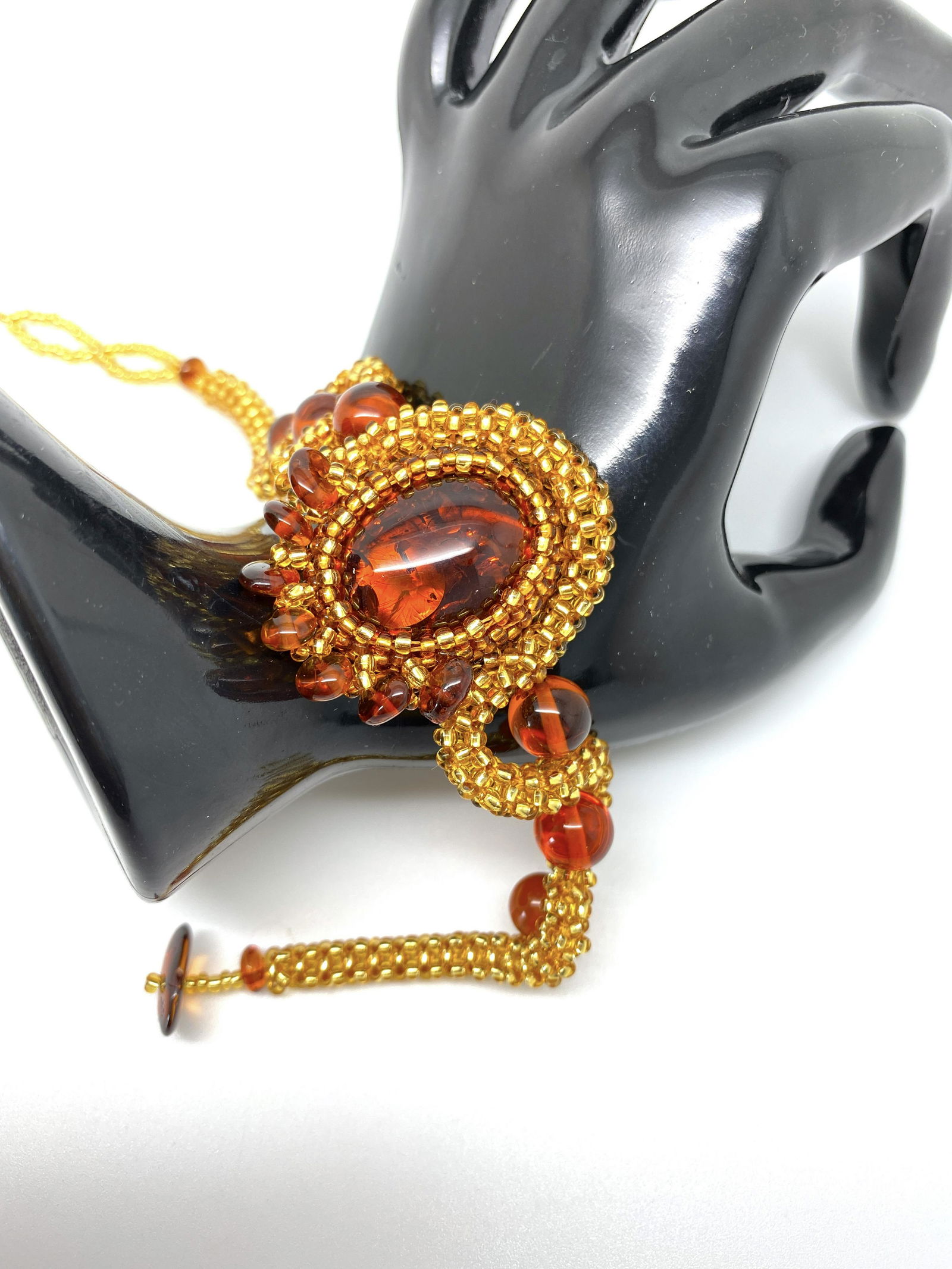 Outstanding Unique Vintage Amber Bracelet made from (1 of 5)