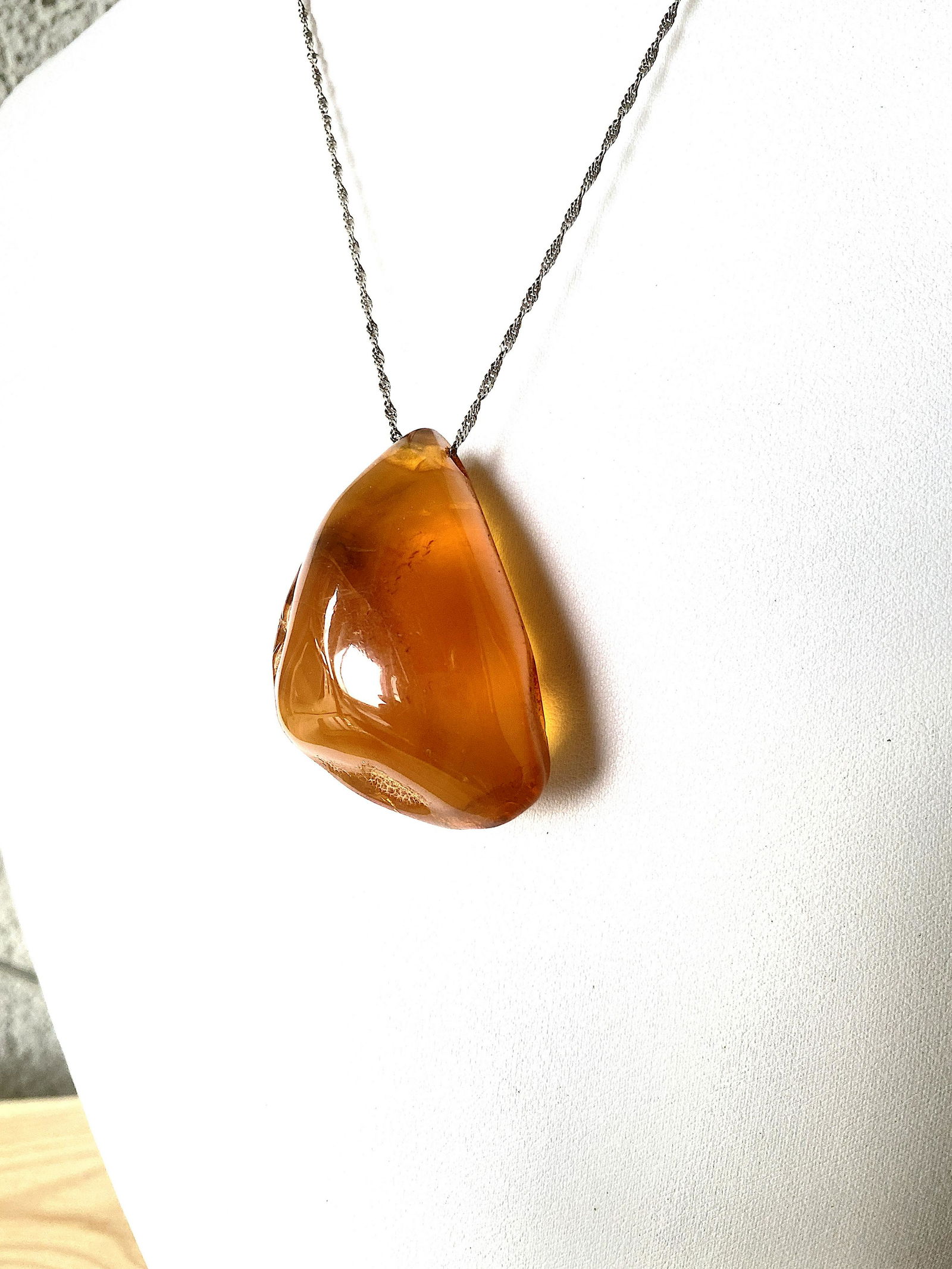 Stunning Vintage Amber Pendant with chain, shaped like (1 of 9)