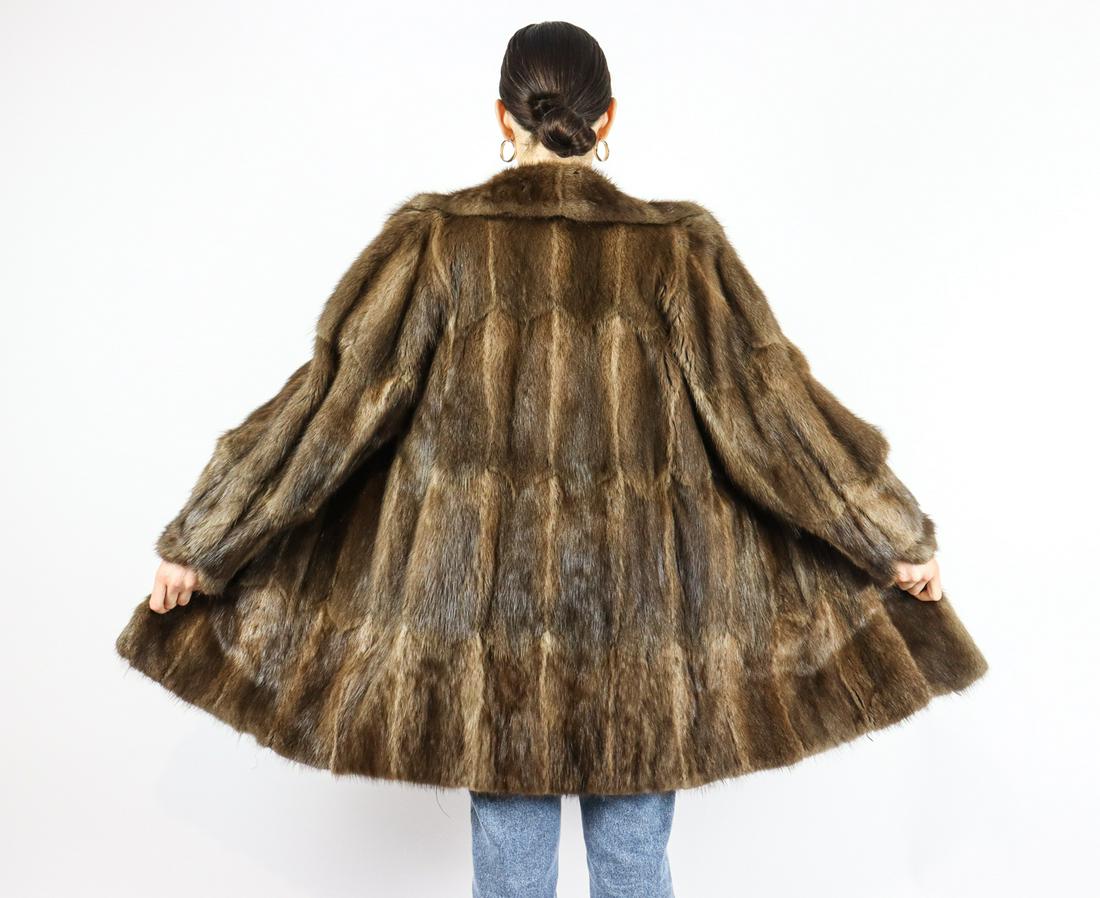 BISAM MUSKRAT FUR JACKET - US 16 - EU L (1 of 11)