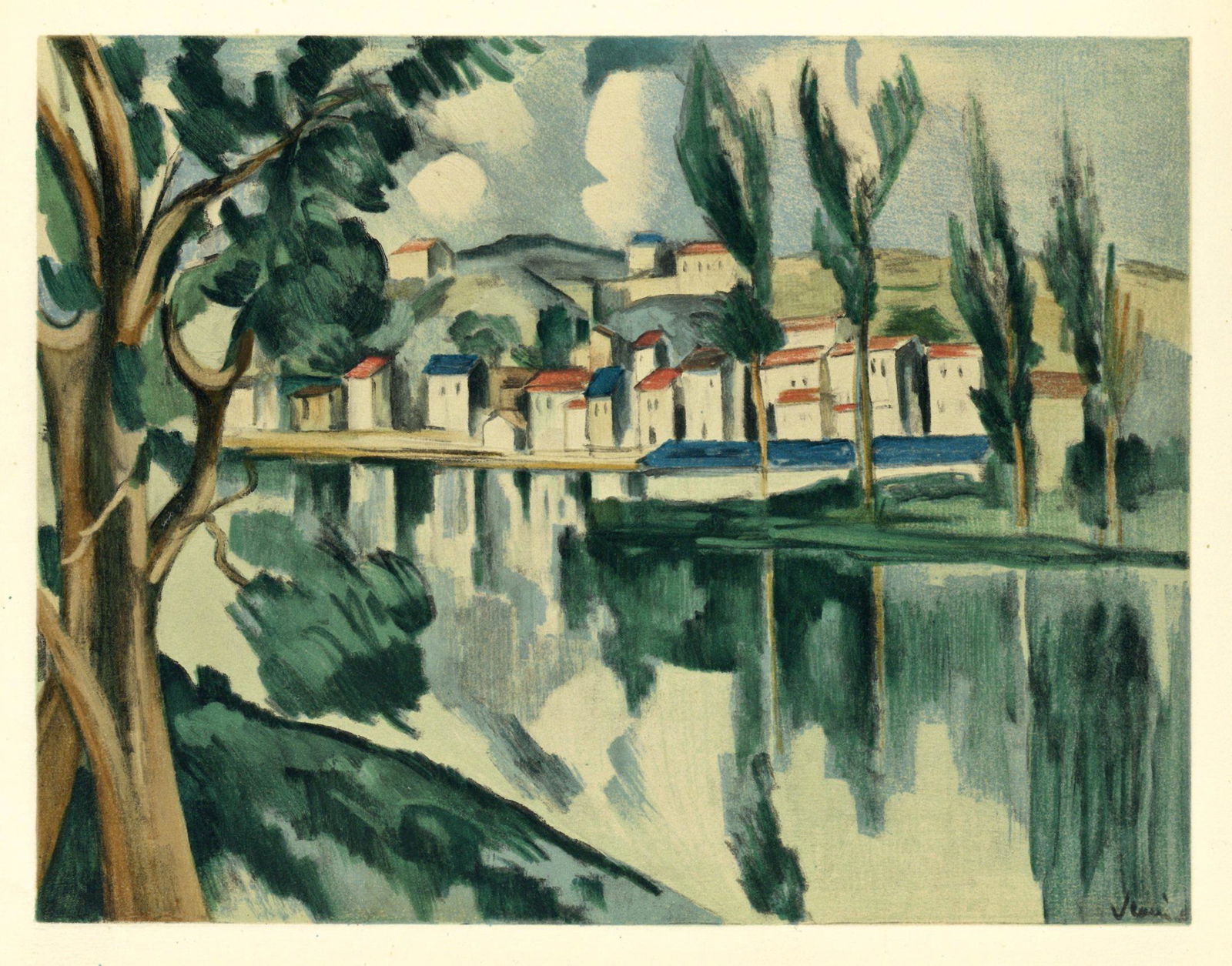 Maurice de Vlaminck lithograph "The Seine at Chatou" (1 of 1)