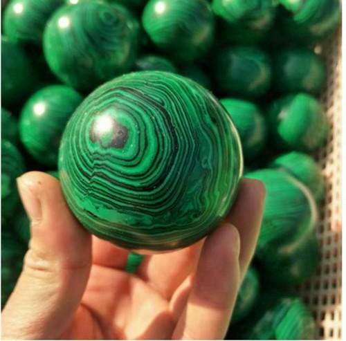 Gemstone sphere Malachite quartz Stone Crystal Balls (1 of 6)