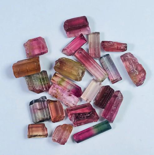 Natural & Unheated ~ Multi Color Tourmaline Facet Rough (1 of 10)