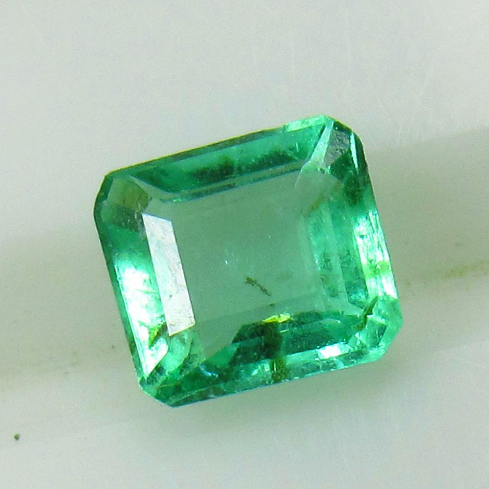 0.46 Ct Natural Zambian Emerald Octagon Cut (1 of 2)