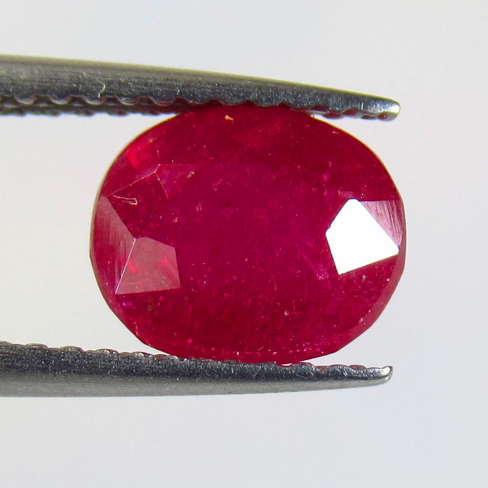 2.43 Ct Natural Mozambique Red Ruby Oval Cut (1 of 3)