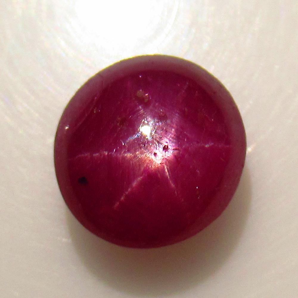 5.25 Ctw Natural Six Line Star Ruby Round Cab (1 of 2)