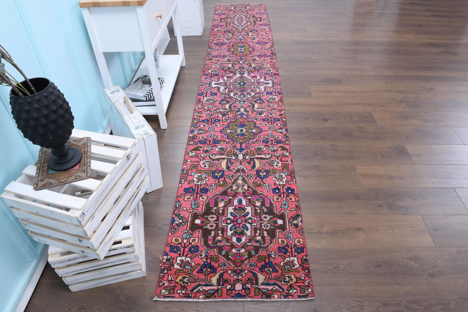 2'2x13'1 ft, RARE DESIGN, TURKISH Runner Rug, Vintage (1 of 7)